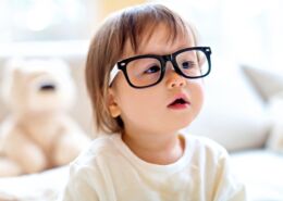 One Year Old Toddler Boy With Eyeglasses