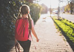 Girl Walking To School