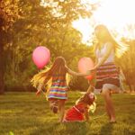 Mother And Two Daughters Circling